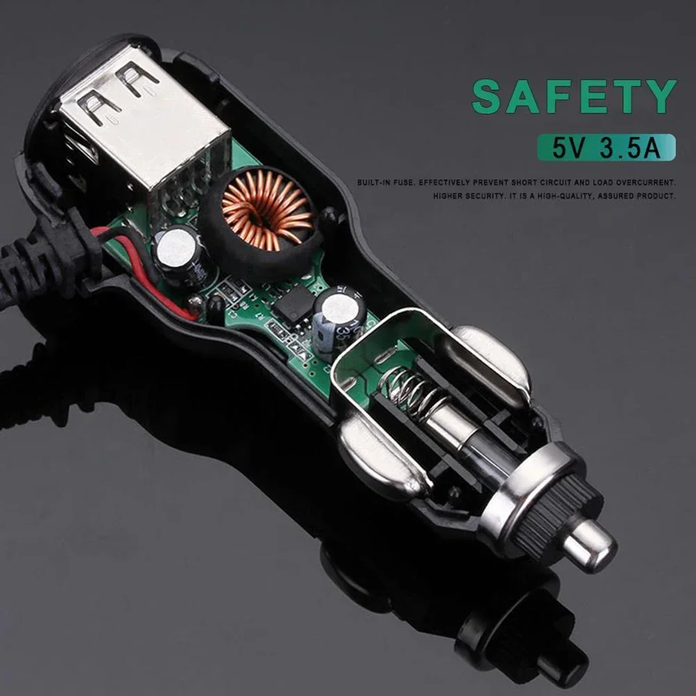 

Автомобильное зарядное устройство ABS Mini USB 12-24 В 3,5 м