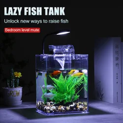 USB Desktop Fish Tank Set-Easy To Install-Mute For Bedroom Office Birthday Present Kids Gift