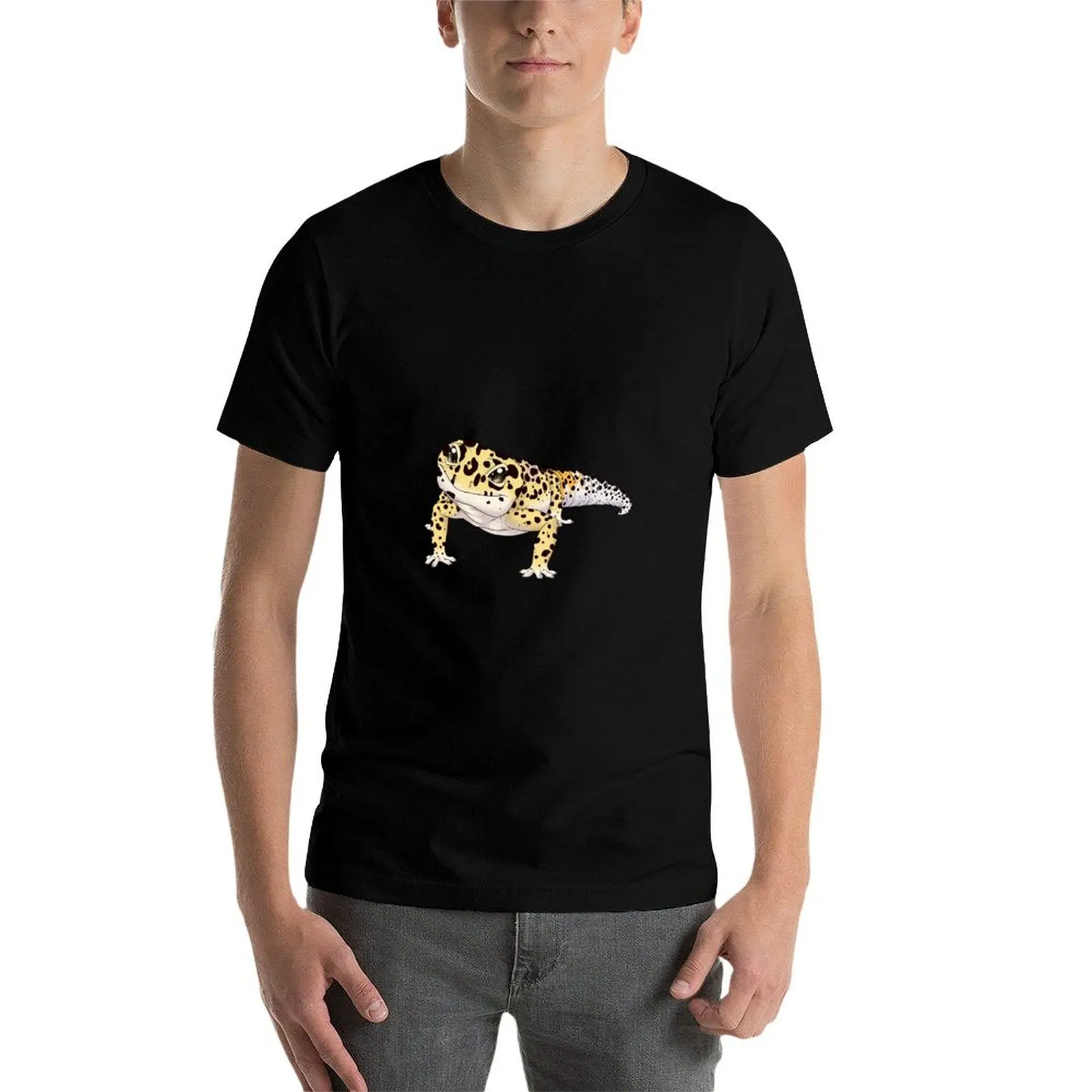 

Leopard Gecko T-Shirt t shirts for man cotton man tshirt cotton tshirt 100% T-Shirt