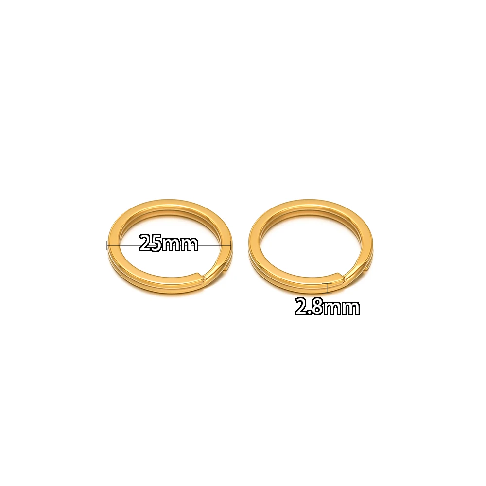 10pcs/lot 304 Stainless Steel Split Rings for Keychains