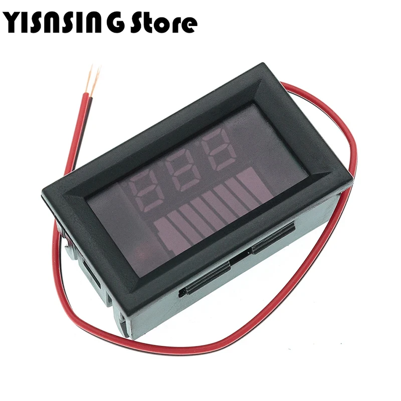 Waterproof DC 12V-60V ACID Red Digital Lead Battery Capacity Indicator Charge Level Lead-acid LED Tester Voltmeter