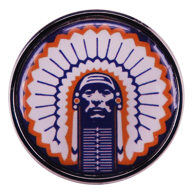 Illinois Fighting Illini Logo Enamel Pin Brooch Badge for Backpacks Fashion Jewelry Gift