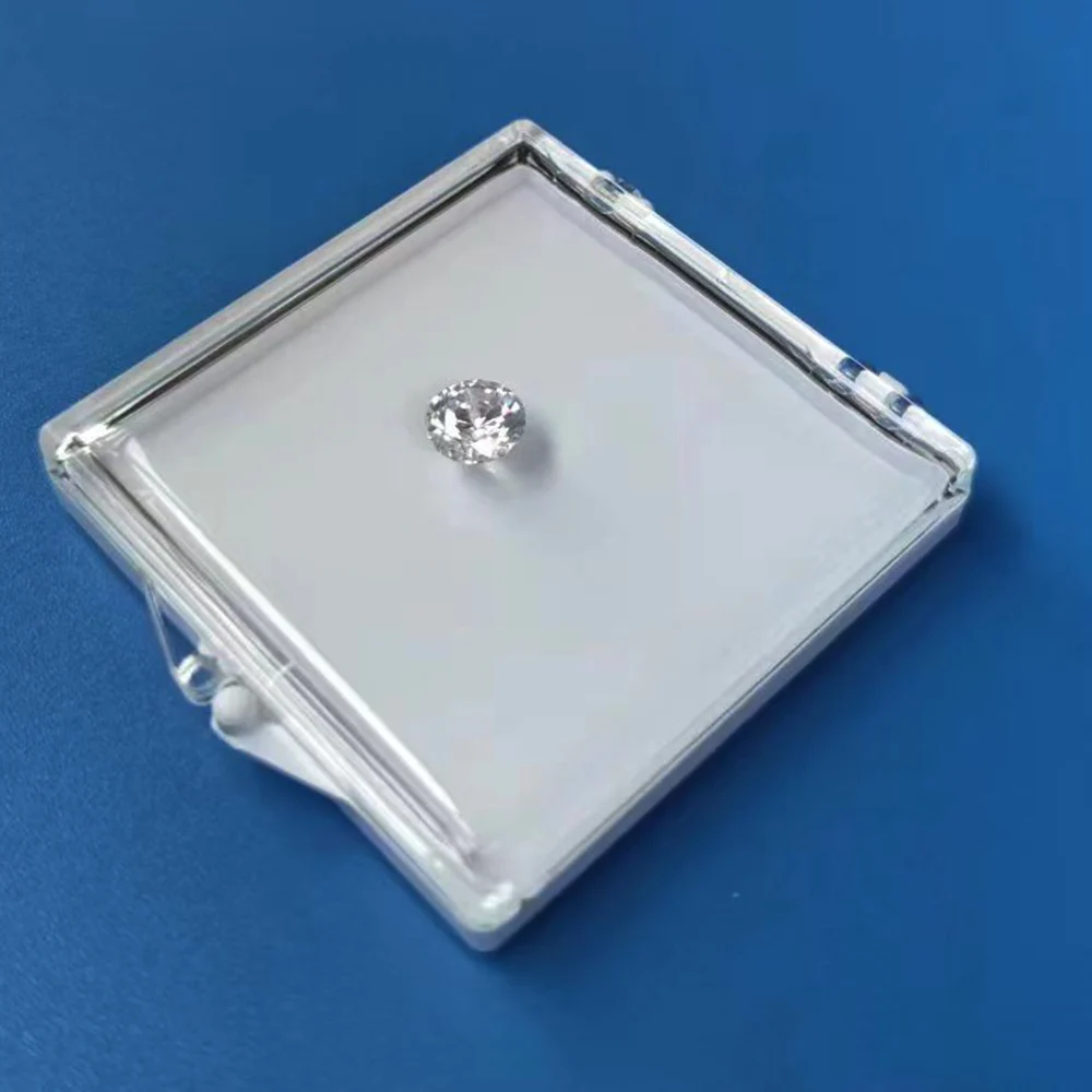 Floating Gemstone Storage Box Gems Display Organizer Holder Clear Adhensive Loose Diamond Stone Zircon Jewelry Packaging Boxes