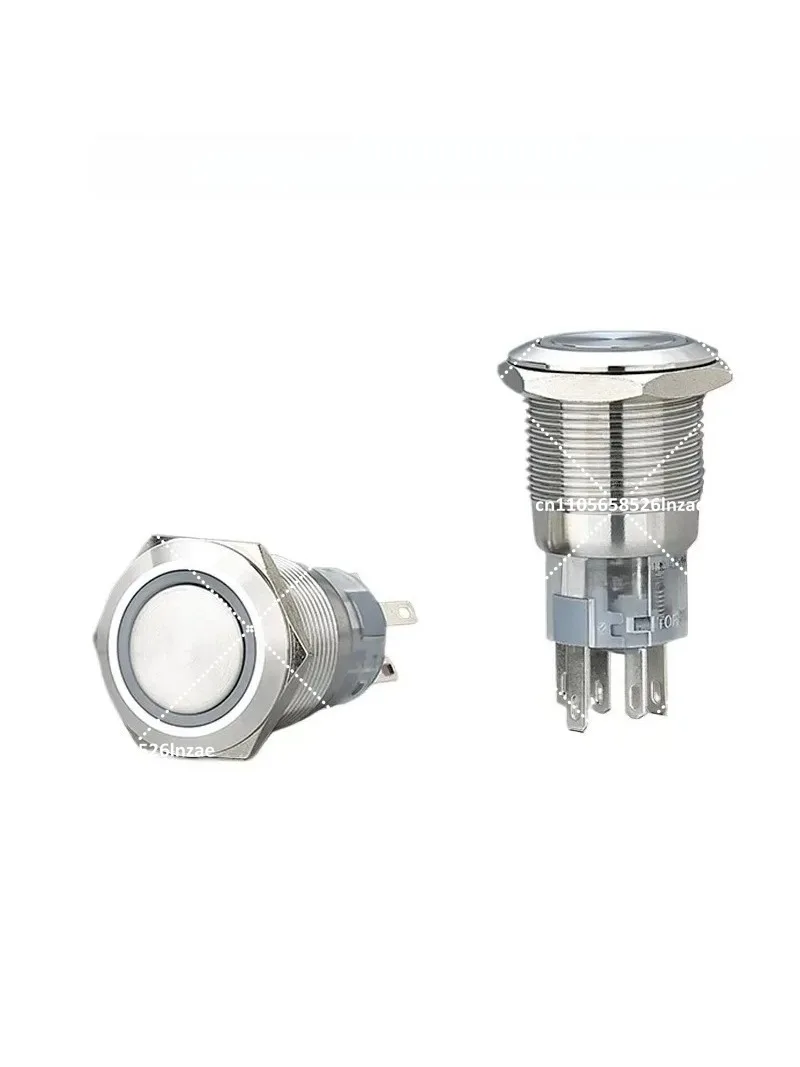 16/19/22mm AGQ Metal Waterproof Button Switch Automatic Self-Locking Push Button