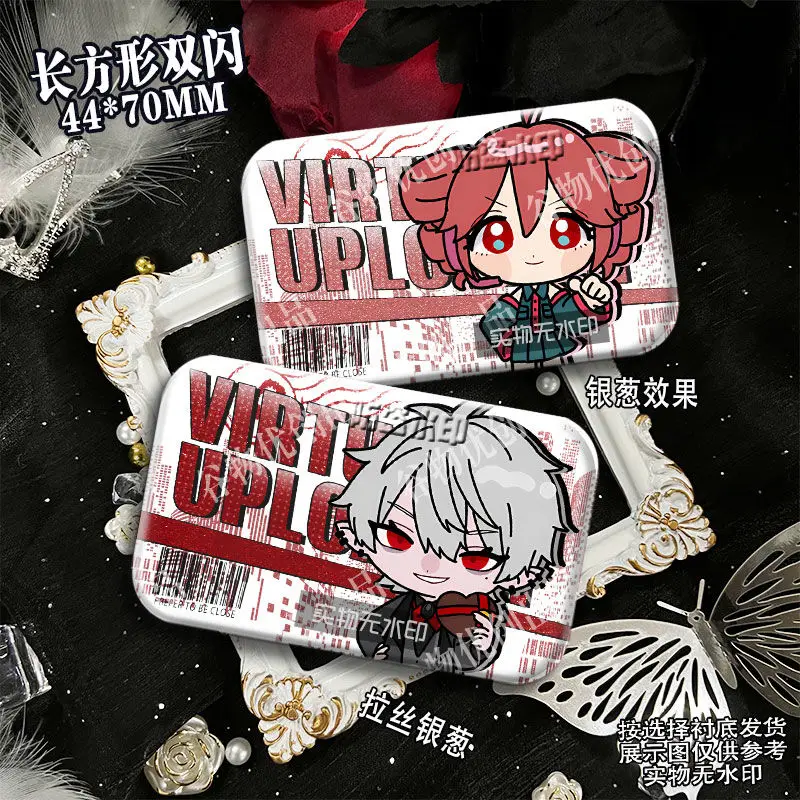 أنيمي ANYCOLOR NIJISANJI Vtuber Kuzuha Kasane تيتو شارة سترة الجينز التلبيب دبوس جمع بروش حلية هدية الهالوين