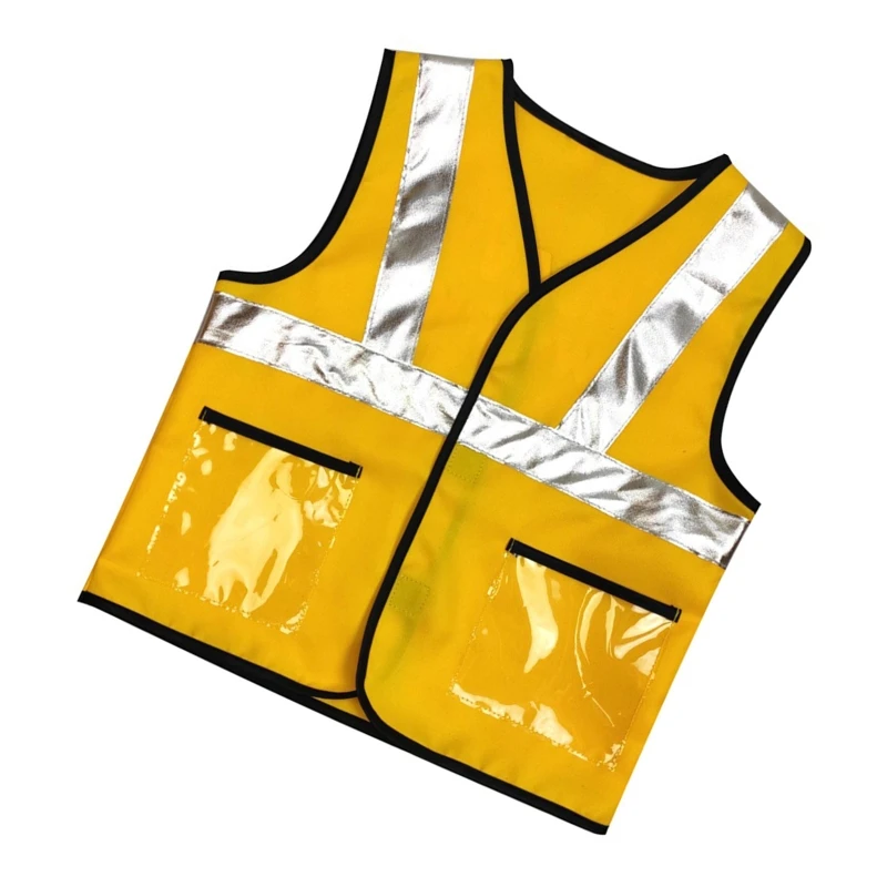 Costume da operaio edile 41QC per ragazzi gilet da ingegnere giocattolo per giochi di ruolo per bambini