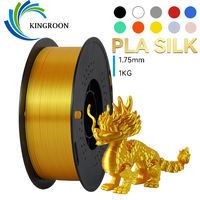 KINGROON Silk PLA Plastic 3D Printer Filament 1.75mm 1kg Spool Smooth Shiny Consumable One-color Silky 3D Print Material
