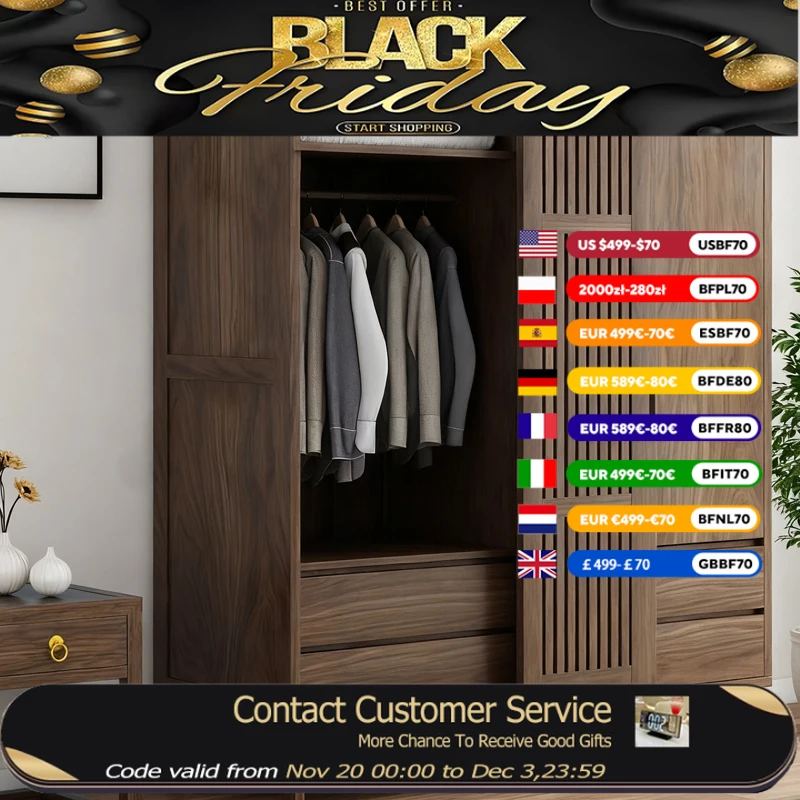 

Hanging Clothes Adults Wardrobes Sliding Doors Storage Clothes Closet Cupboard Space Saving Ropero De Madera Furniture Home