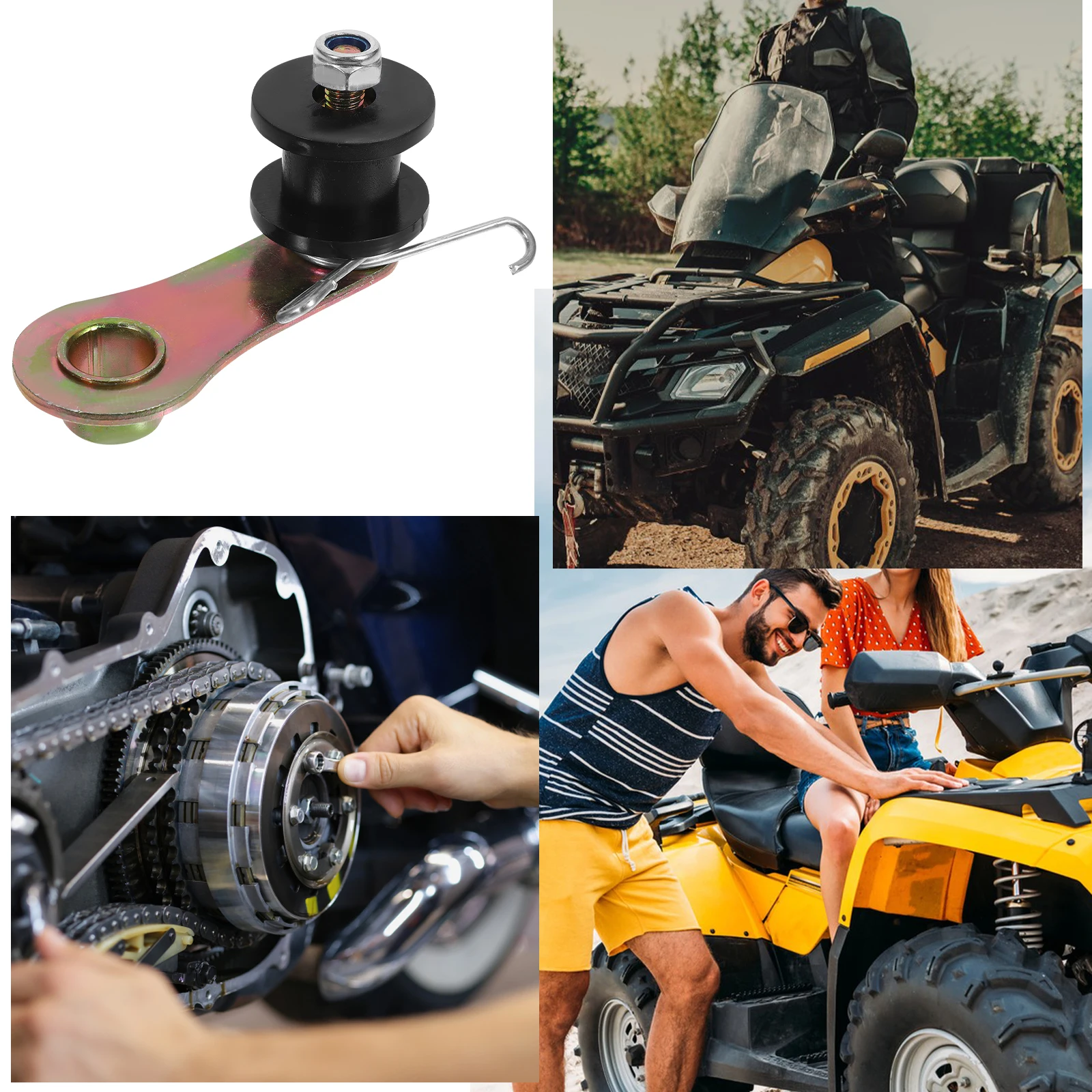 

1Pcs Durable Black Chain Tensioner For Motorcycle Off-Road Vehicles Adjustable Moto Roller Guide Parts Accessories