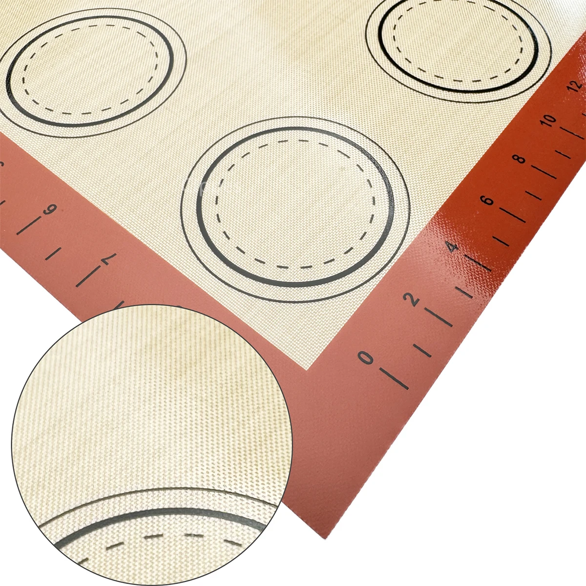 1 x Silikon-Backmatte für den Ofen, dünn, 0,4 mm, wiederverwendbar, antihaftbeschichtet, hitzebeständig, Backvorlagen, Liner, Backwerkzeuge für Kekse – Detail 9