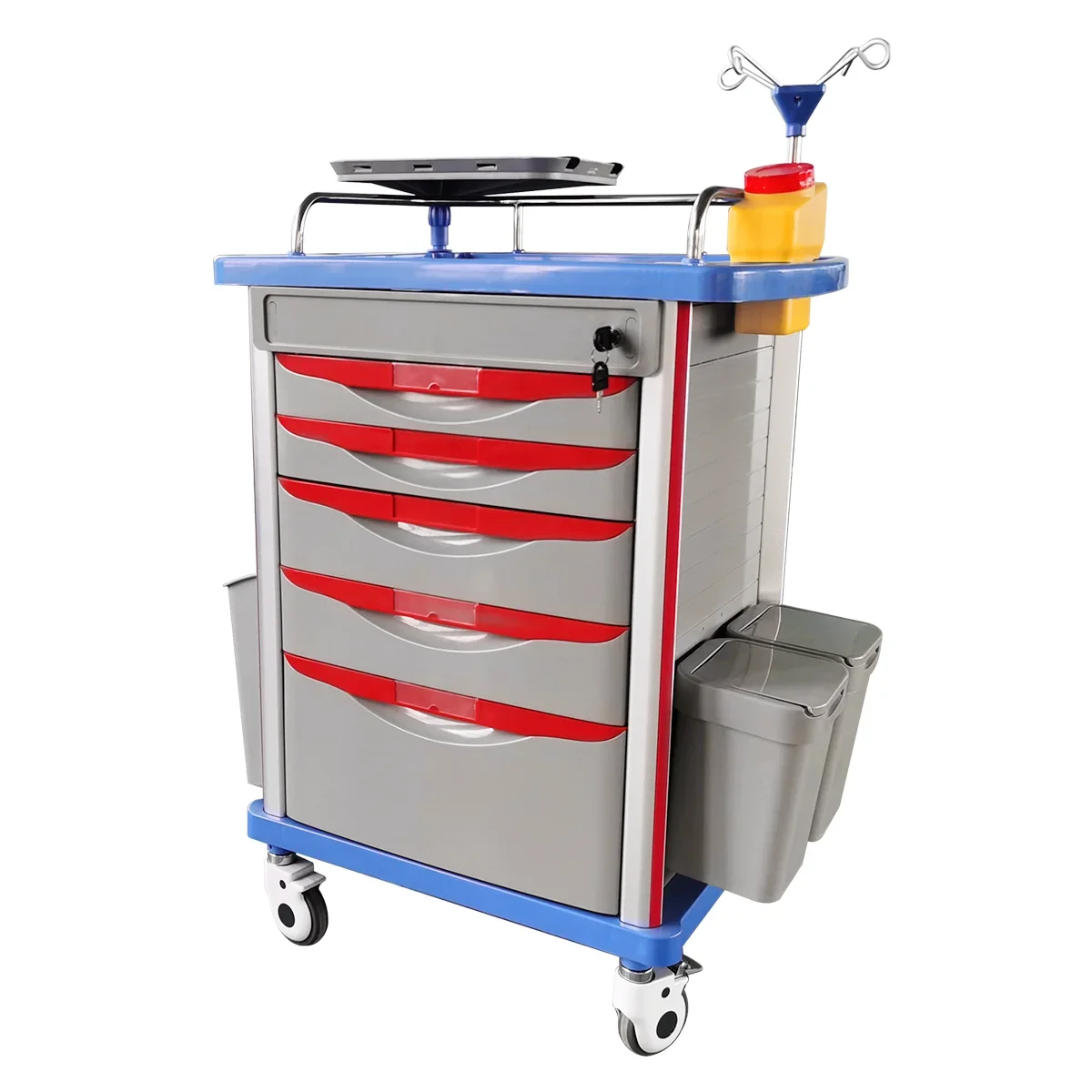 Medical Hot Sale Hospital Medication Vehicle Clinic Medical Trolley Professional Emergency Crash Car