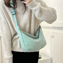 Women Crossbody Bags Large Capacity Simple Solid Color Zipper Single Shoulder Bag Female Handbags College Girls Travel School