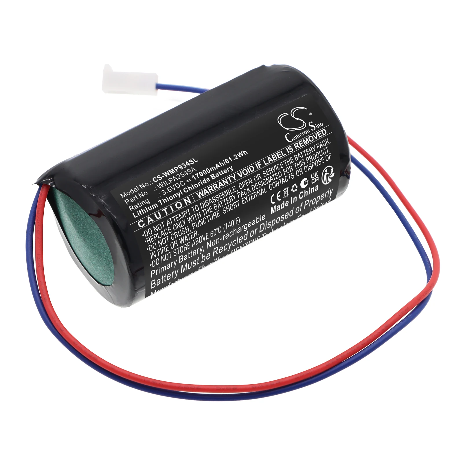 

Cameron Sino 3.6V 17000mAh Replacement Water Monitoring System Battery for Water Meter WILPA2549A +TOOL