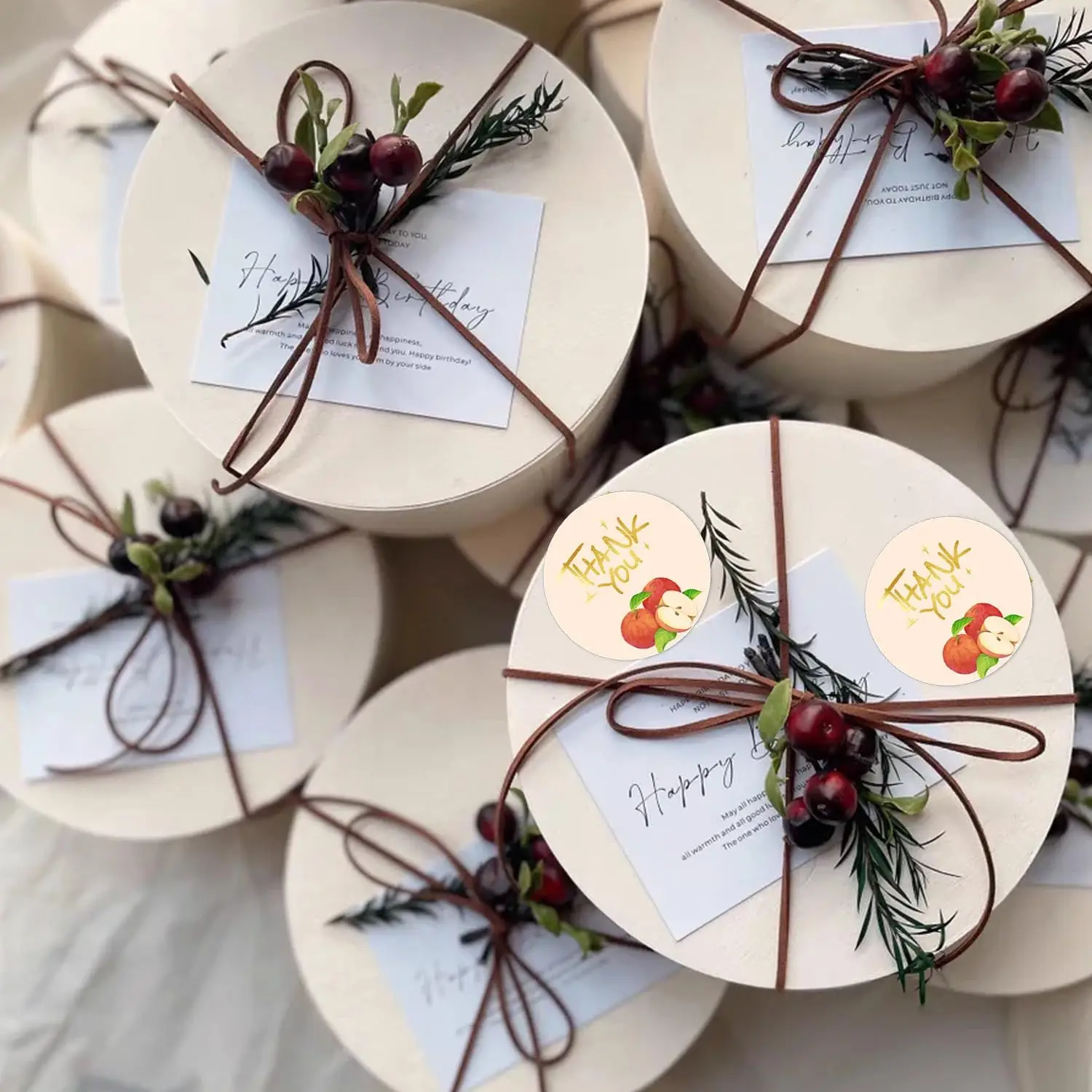 Apple Thank You Stickers 2 Inch Thank You for Supporting My Small Business Envelope Seals for Birthdays