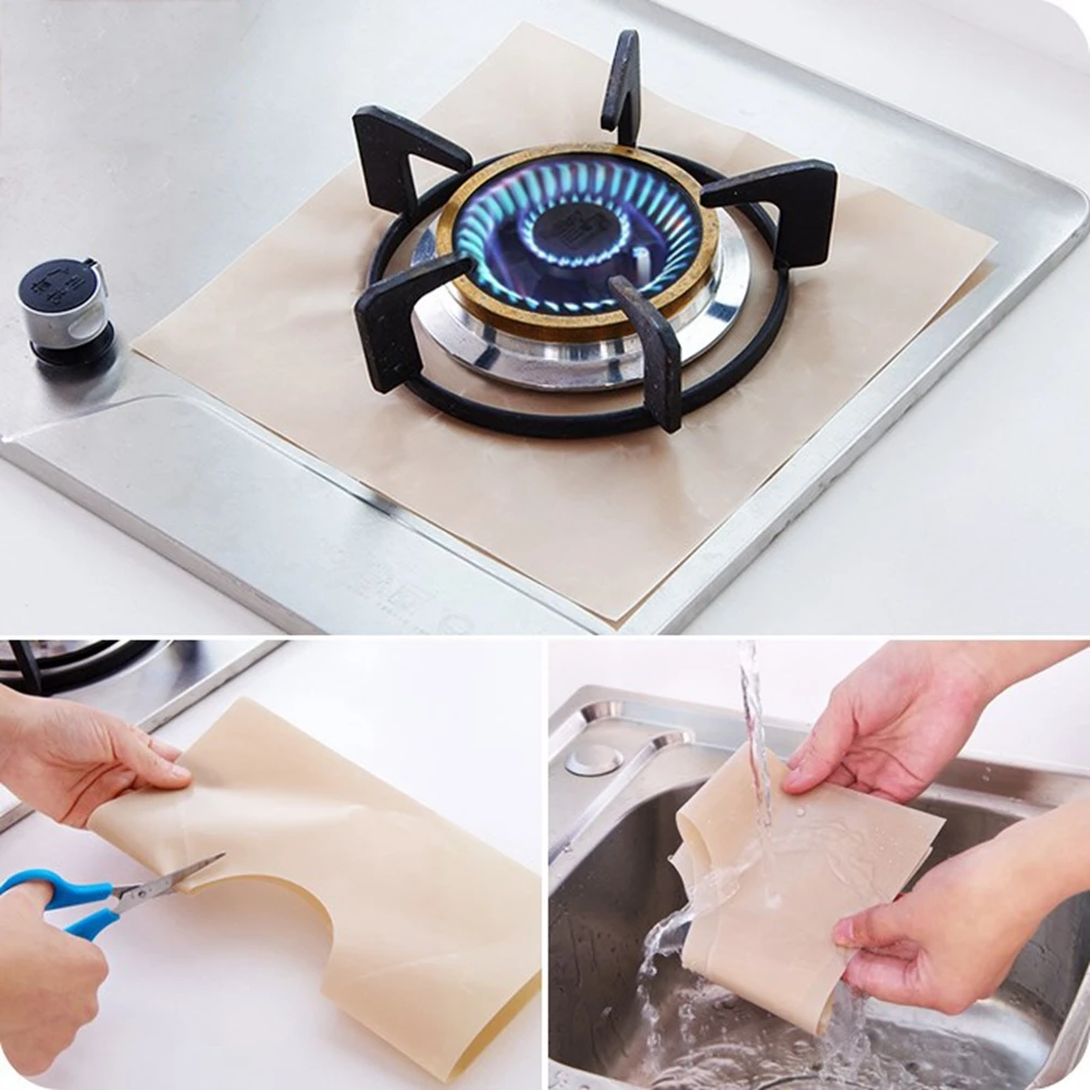 

Universal Heavy Duty Oven Liner Gas Hob Protector Sheets Reusable Black Durable Cooker Liners For All Gas Hobs Stoves Kitchen