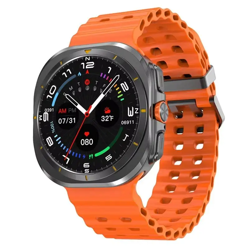 

B48A DT Watch Wireless Smart Watch 47Mm Smart Watch 32Gb Bluetooth Call 3D Menu Wireless Charging Series 7 Smartwatch Orange