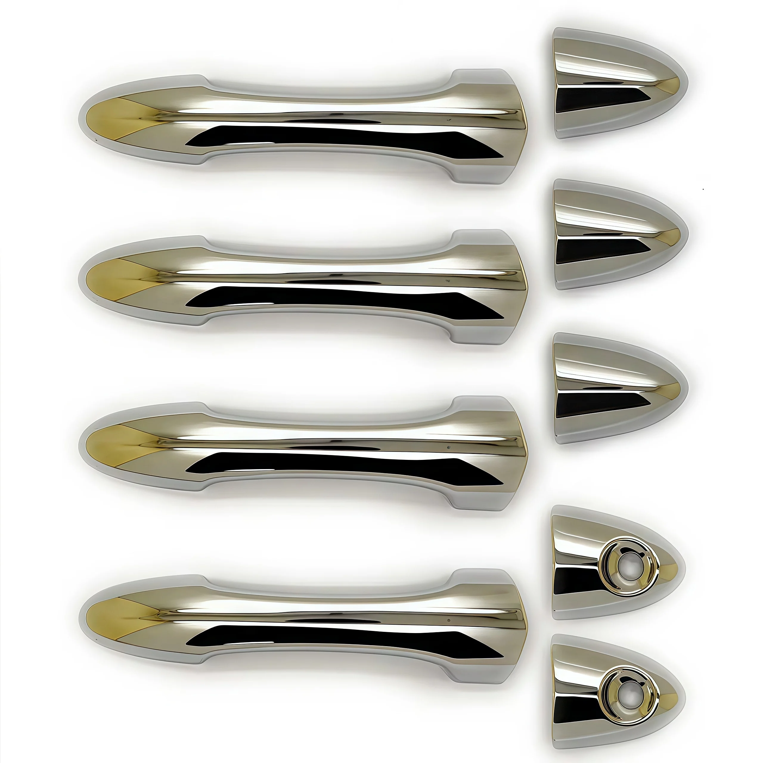 Car Accessories 9 pieces Chrome Door Handle Trim Set Covers for Ford Focus MK1 00-07 4 Doors