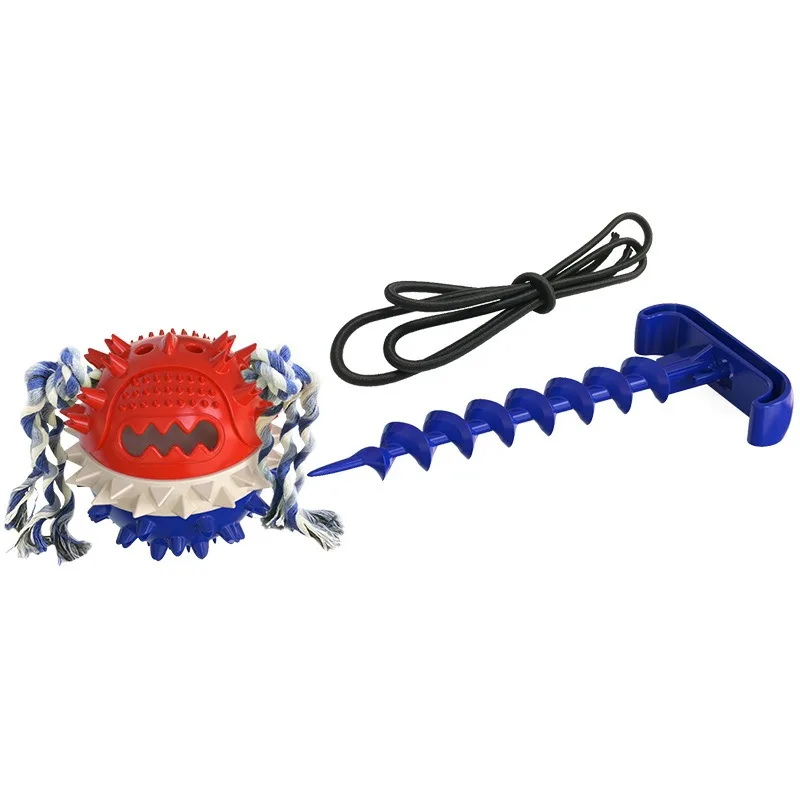 

Outdoor Dog Suction Cup Tug Toy Rope Ball Chew Squeak Interactive Training Strong Bite Resistant Self Play Pet Supplies For Dogs