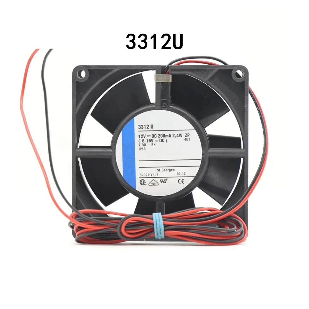 Low-Energy Axial 3312U 92*92*32mm 2.4W DC12V 235mA Durable Waterproof Cooling Fan