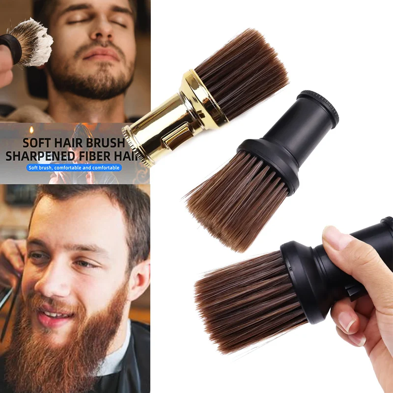 1pcs Professional Men Long Handle Neck Brush Beard Cutting Cleaning Brush Shaving Hairbrushing Sweeping Salon Barber Shop Salon