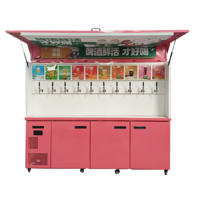 Custom Commercial Bar Pub Craft Beer Cold Integrated Draft Beer Wall Refrigerated Beer Dispensing Equipment