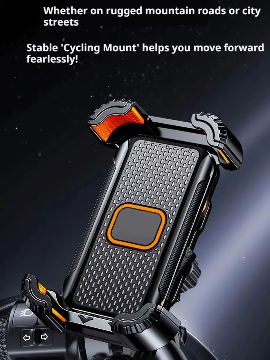 AliExpress NONE SEAMETAL Universal Bike Phone Holder 360° Rotatable Side Safety Lock Bottom Hook Design Damping Durable Motorcycle Phone Mount