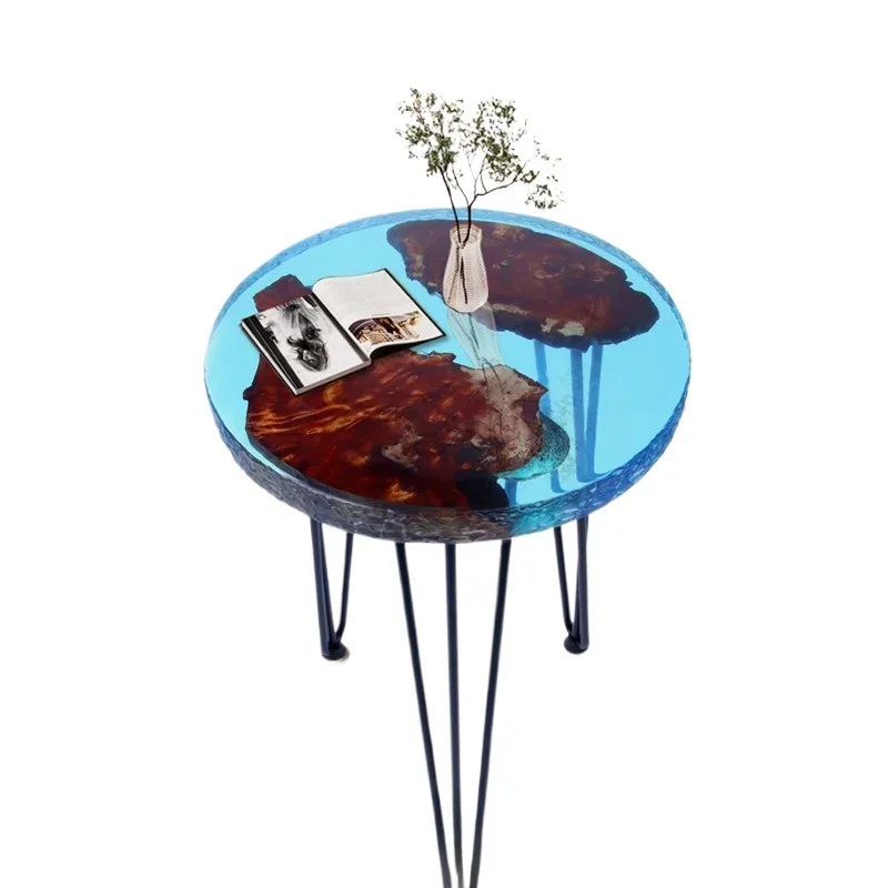 Tree Tumor Marine Solid Wood Epoxy Quicksand Table