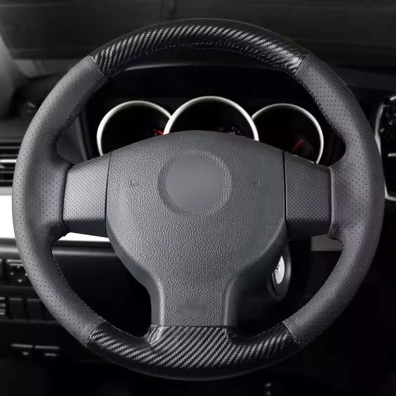 

Full Wrap Car Steering Wheel Cover Matt Carbon Fiber with Perforated Leather Car Accessoires for Nissan Teana Sylphy Tiid LIVINA