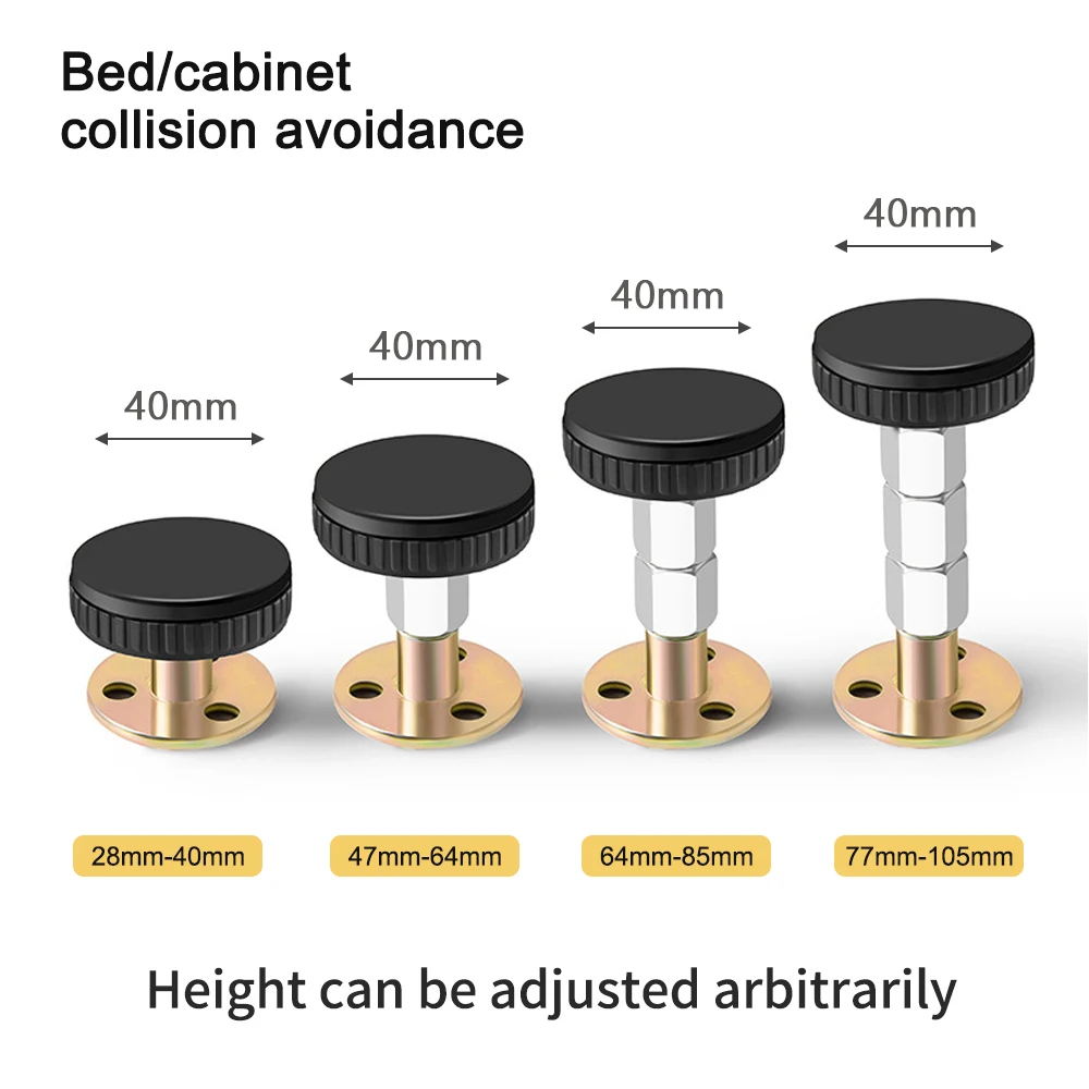 Anti Shake Frame Tool Adjustable Threaded Bed Anti-Shake Hardware Furniture Cabinet Stabilizer Headboard Stoppers Self-adhesive