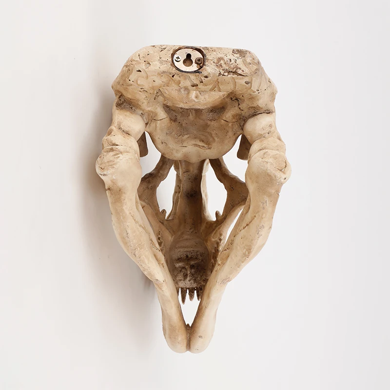 جمجمة ديناصور رئيس الجدار الشنق ، شخصية غرفة المعيشة بار الرجعية ديكور الجدار الديكور ، الظلام نمط ديناصور الأحفوري قلادة المنزل الإبداعية ، لمسة نهائية الفضاء العصرية #2