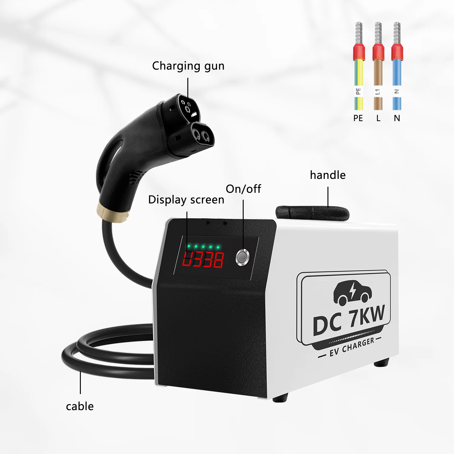 

CCS2 32A 7KW Portable DC EV Charger Emergency EV Charger 7KW DC Portable New Energy Vehicle Charger