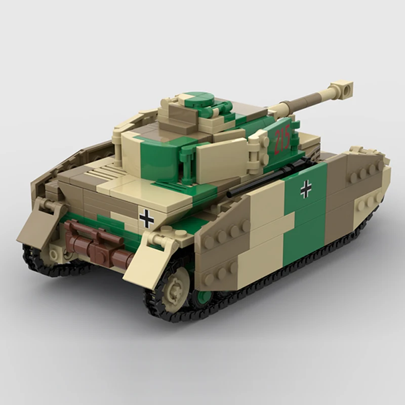 Panzer IV Ausf H WW2 Carro Armati Militari Modello MOC Mattoni da Costruzione Attrezzature da Guerra Tecnologia Modulare Regali Assemblare Giocattoli per Bambini Vestito