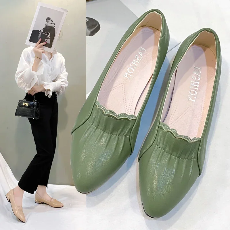 Fashion Women's Shoes 2024 Spring and Autumn Versatile New Low Heel Comfortable Korean Edition Four Seasons Women's Shoe List