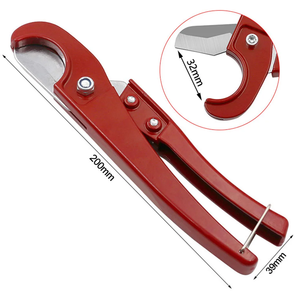 Professional 200mm Pipe Cutter For 3-32mm PVC PPR Tubes 65Mn Steel Replaceable Blade Aluminum Handle Plumbing Cutting Tool Gray