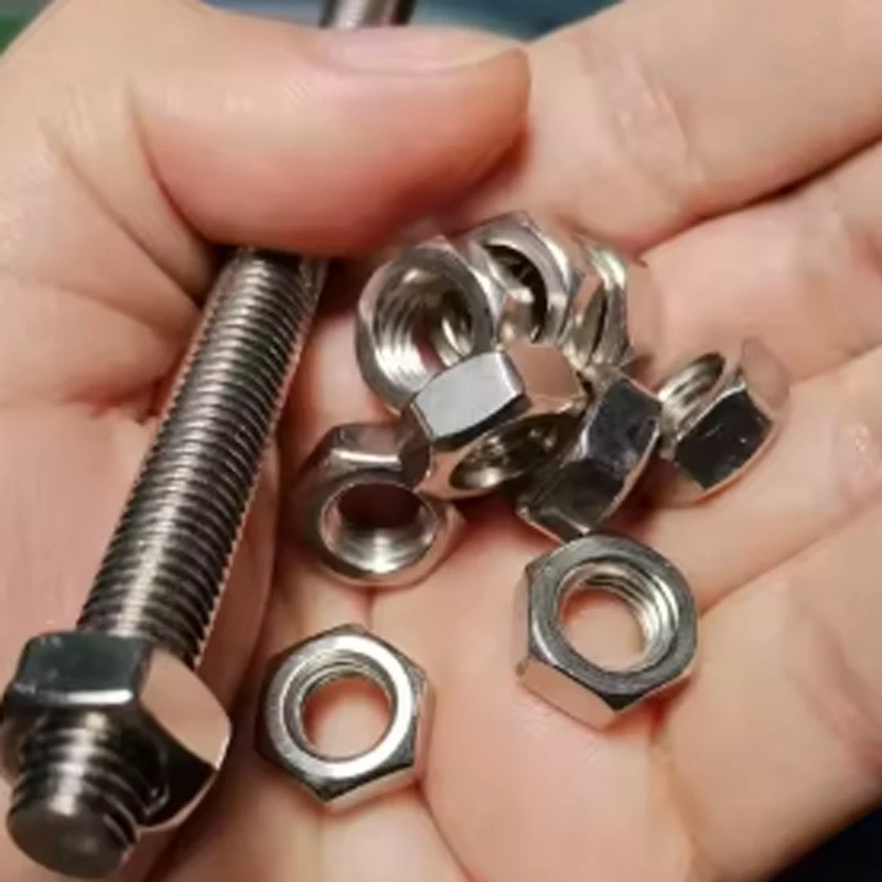 201 Stainless Steel  10/20/50/100/200 Pcs M3 M4 M5 M6 M8 M10 M12 M14 M16 Corrosion-Resistant High Strength Hex Hexagon Nut