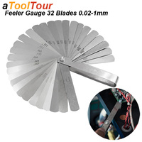 Thickness Feeler Guage 32 Blades Set Metric MM Imperial INCH Straight Gap Measure Tool Valve Calibrator Probe Motorcycle Mold