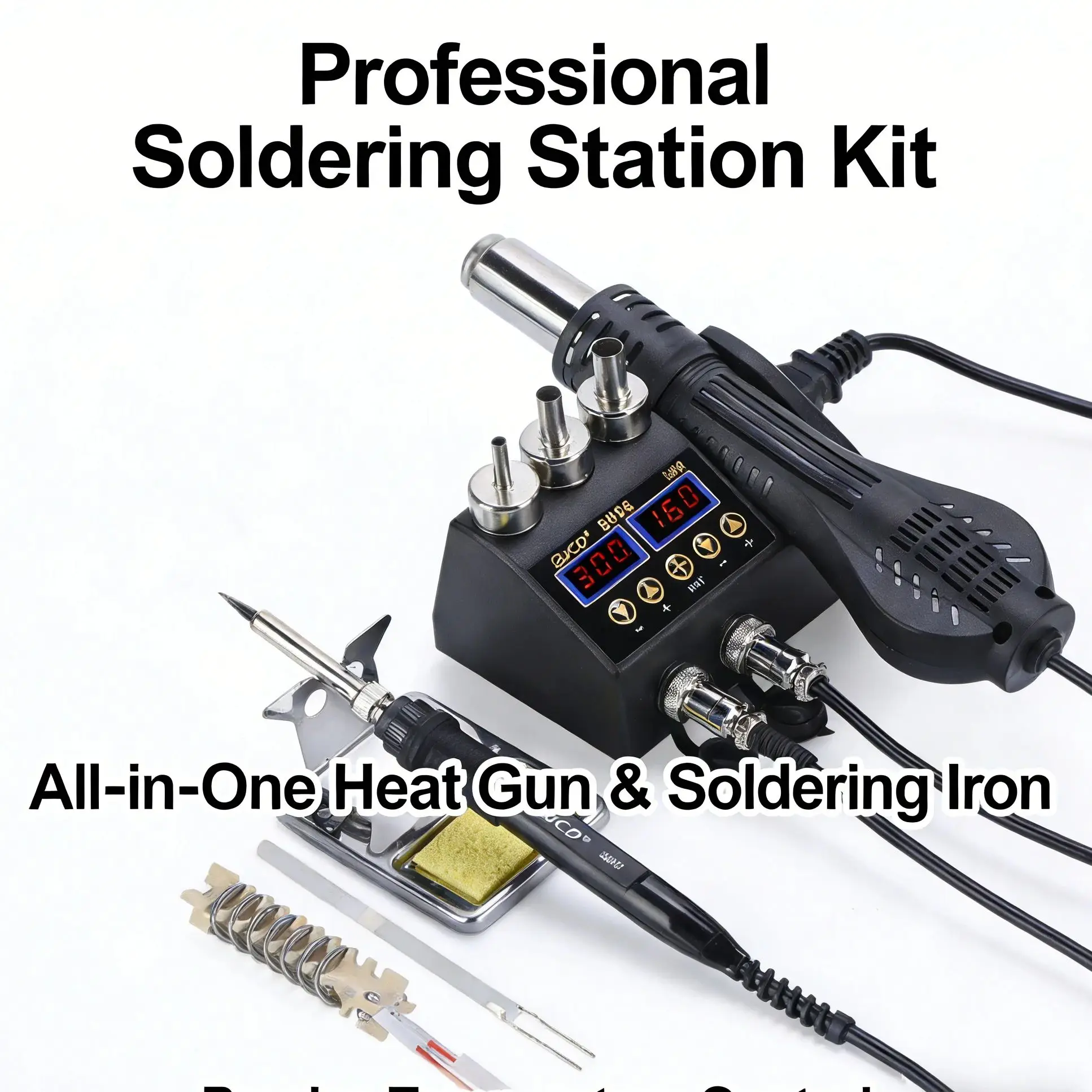 JCD 8898 2 in 1 750W Soldering Station LCD Digital display welding rework station for cell-phone BGA SMD IC Repair solder tools