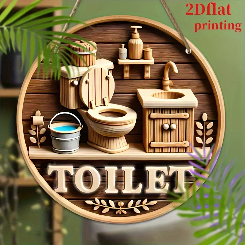 2D Flat - Charming 20.32cm X 20.32cm Wooden 