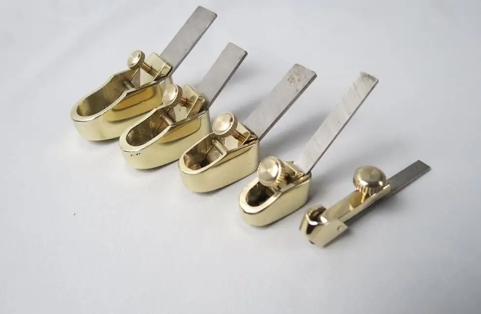 

NEW 5pcs KINDS OF convex bottom small Mini brass planes,violin/viola making tool