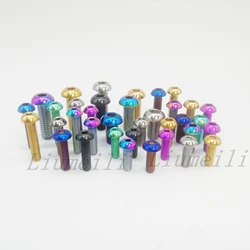 Liumeili Titanium Ti Bolts M5 M6 M8X15/20/25mm Allen Key Button Head for Bicycle Motorcycle Fixing Screws