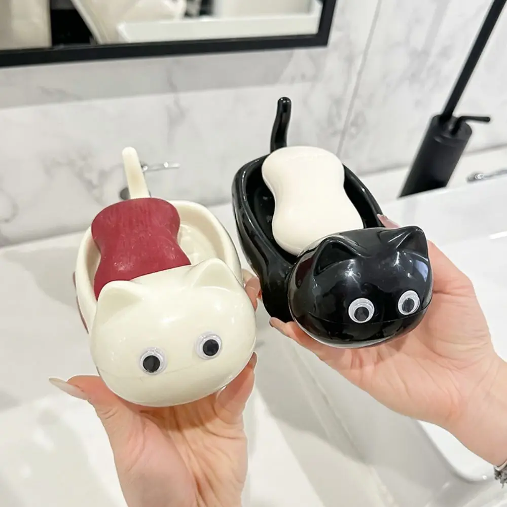 

Bathroom Accessories Cute Cat Soap Box Creative Multi-purpose Storage Rack Exquisite Soap Holder Kitchen