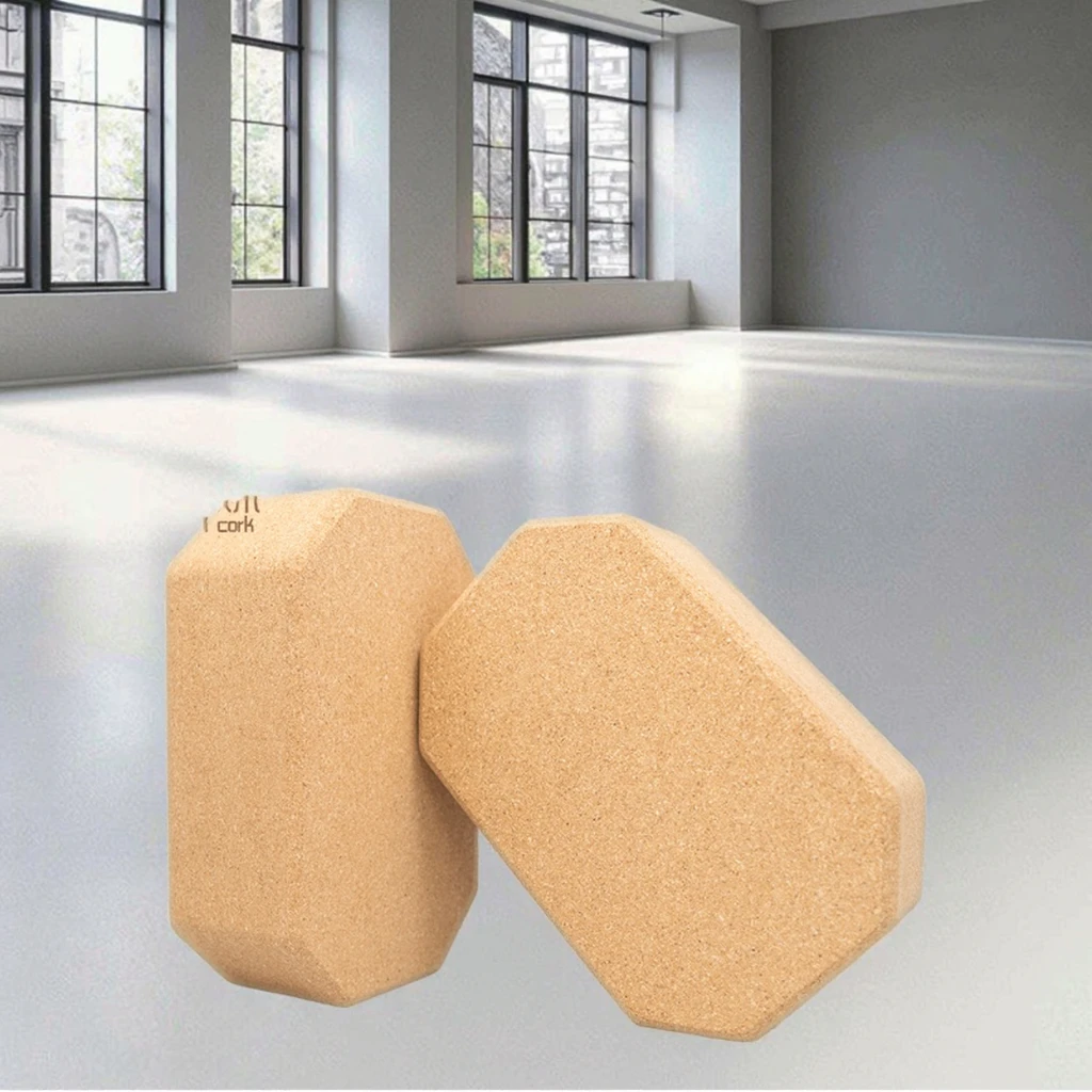 Bloque de yoga de corcho de ladrillo de yoga de fitness antideslizante portátil Bloque de ejercicios fácil de agarrar 1