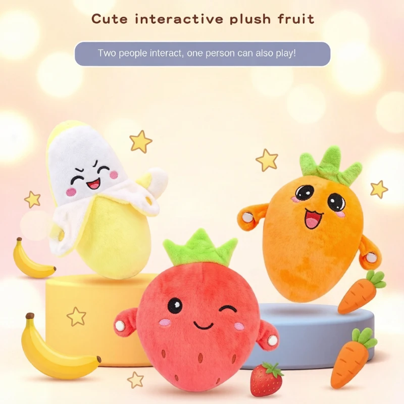 Interactive Musical Toy Sensing Beat Plush Toys Fruit Musical Dooll Plush Toy Fruit Sensing Beat Piano Orange Pear