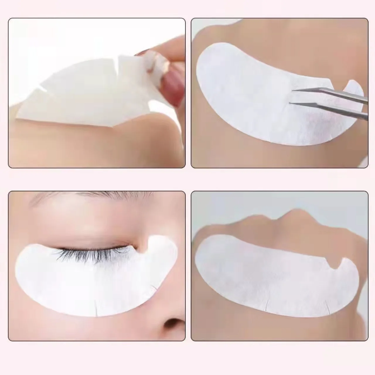 50 paare/satz u-förmige Pfropfen Wimpern pflaster Wimpern pflaster falsche Wimpern verlängerung papier aufkleber unter Augen polstern Make-up-Werkzeuge