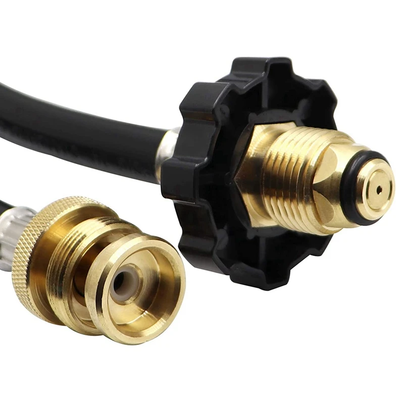 N02R-2 Pack 6FT Propane Adapter Hose 1Lb To 20Lb,POL Male Connection Hose For Buddy Heater,  Stove, Portable Grill