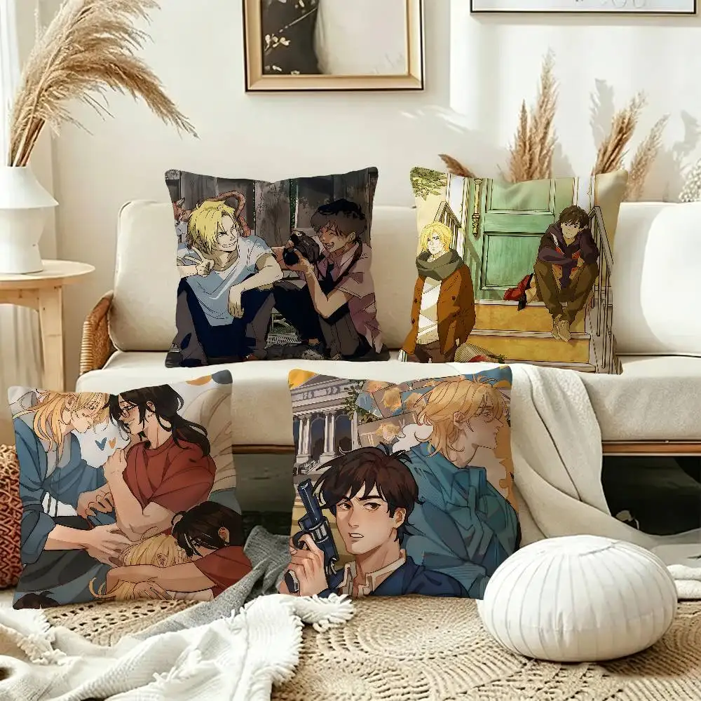 Banana Fish Anime Pillow Gift Home Office Decoration Pillow Bedroom Sofa Car Cushion CoverPillow Case