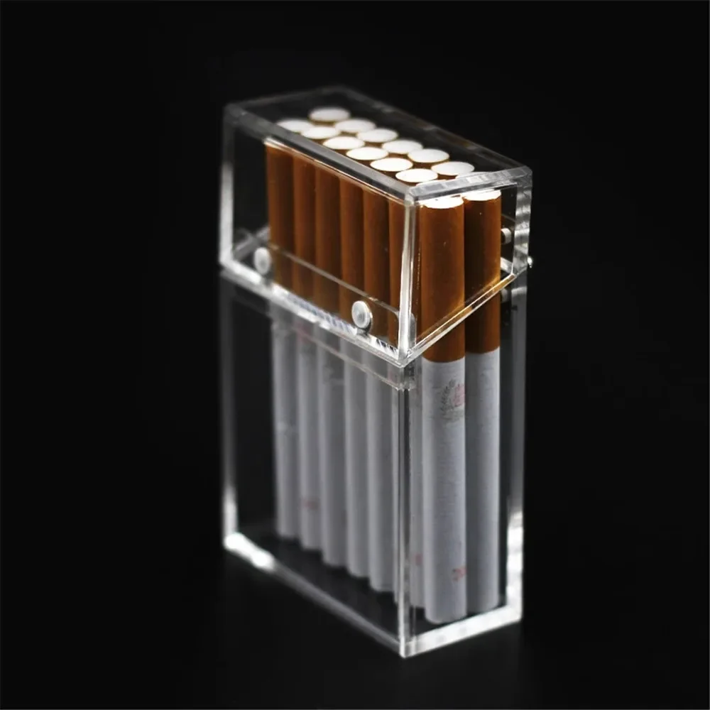 Acrylic Transparent Cigarette Case Creative For Lighter Trinkets Small Parts Dustproof And Waterproof Storage Box Gift Gadgets