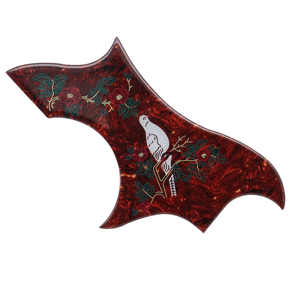 1R Pigeon Flower Kristall-Epoxidharz Gitarren-Schlagbrett Elastische Weiche Gummi-Kratzschutzplatte für Folk-Akustikgitarre – Detail 11