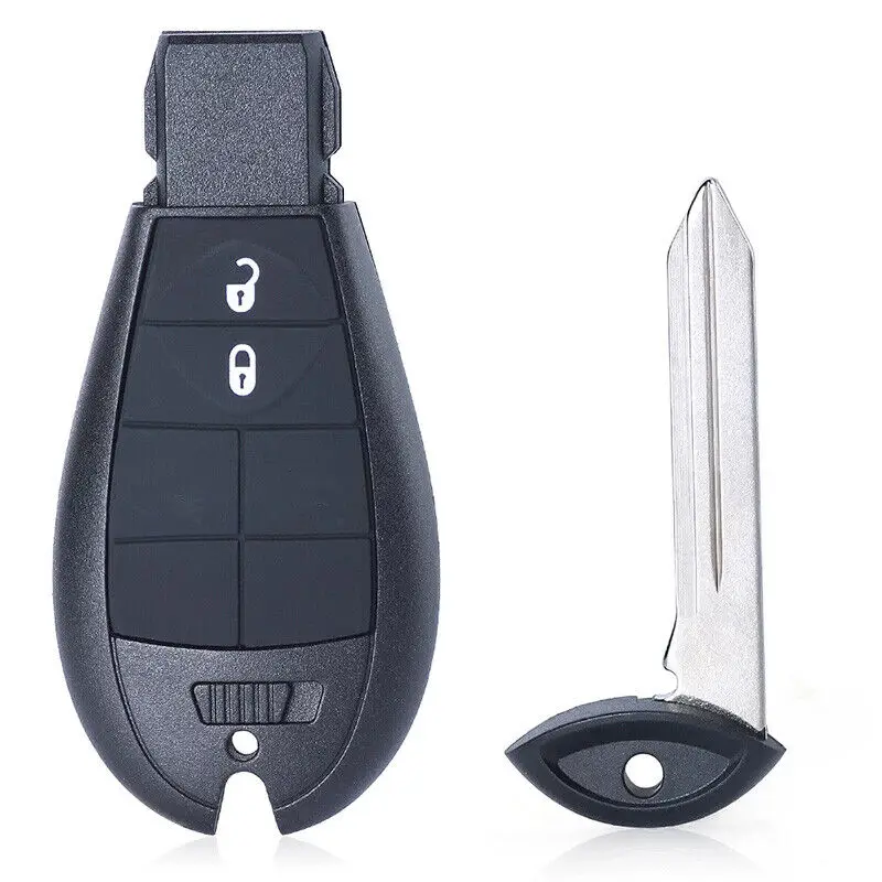 KEYECU 2/3/4/5 Button Remote Key Shell Case for Chrysler Voyager RT Models 2008 - 2014 , Jeep Cherokee Sport KL 2014 - 2019