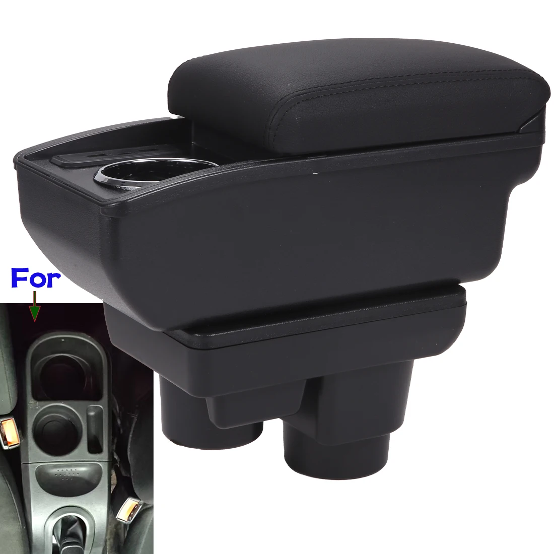 

For FORD FIESTA Armrest Box For Ford Fiesta 2011 Car Armrest Auto Storage Box Dedicated Retrofit parts Interior Car Accessories
